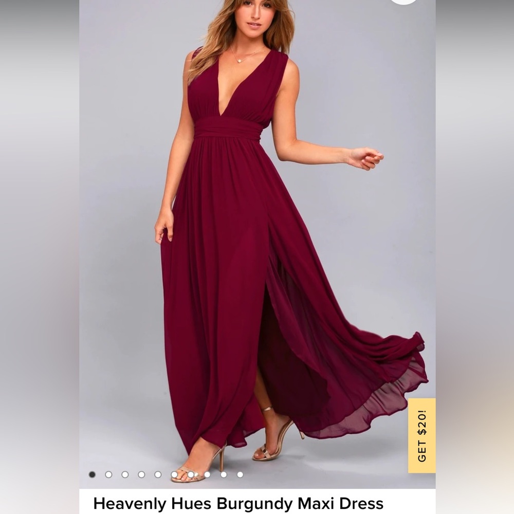Heavenly Hues Burgundy Maxi Dress